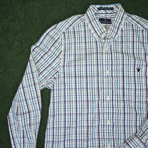 Simply Southern | Live Like a Local Cotton Blend Button Down Plaid Shirt - Picture 10 of 16
